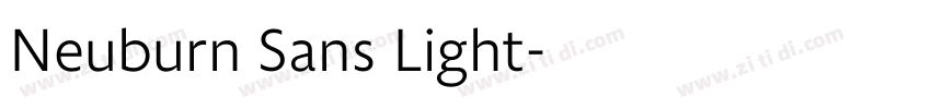 Neuburn Sans Light字体转换
